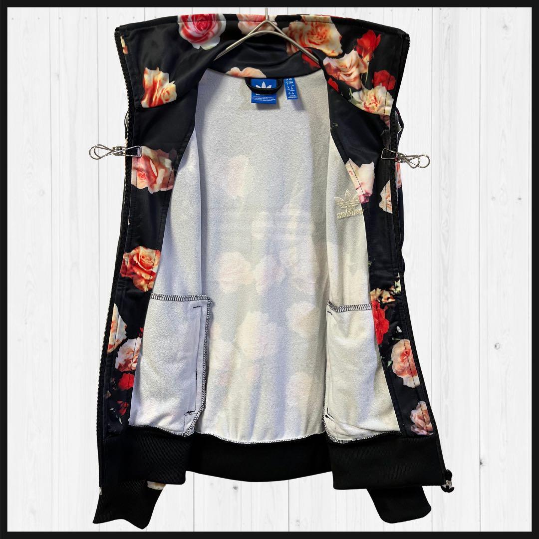 即完売品】adidas トラックジャケット L ジャージ 花柄 バラ柄 刺繍
