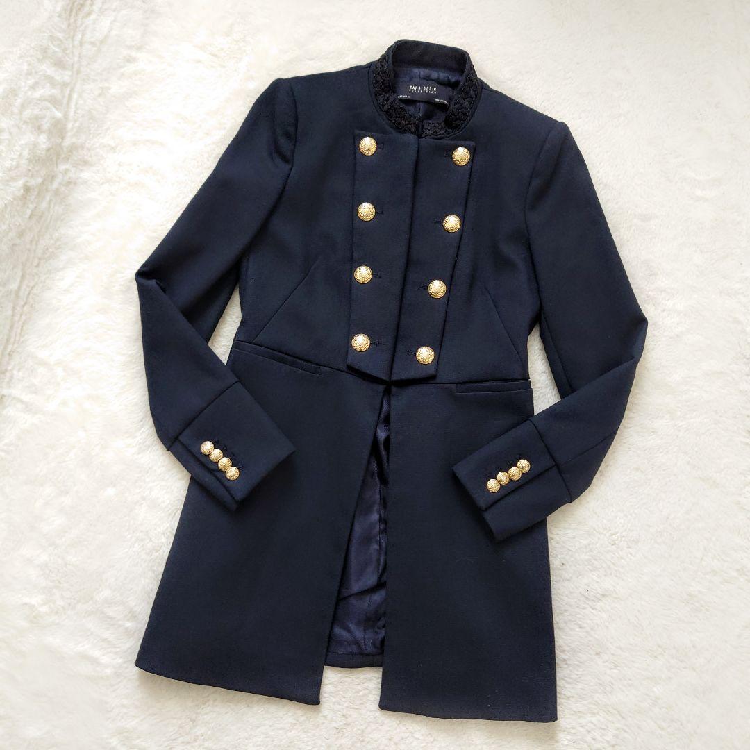 ZARA ナポレオンジャケット 金ボタン レース チャイナ コート - メルカリ