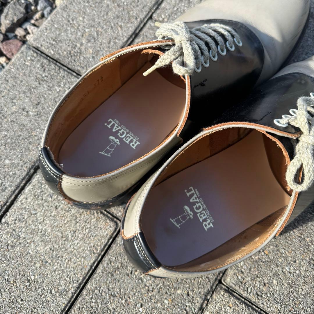 REGAL リーガル サドルシューズ 27.5cm 2051 ブラック×グレー