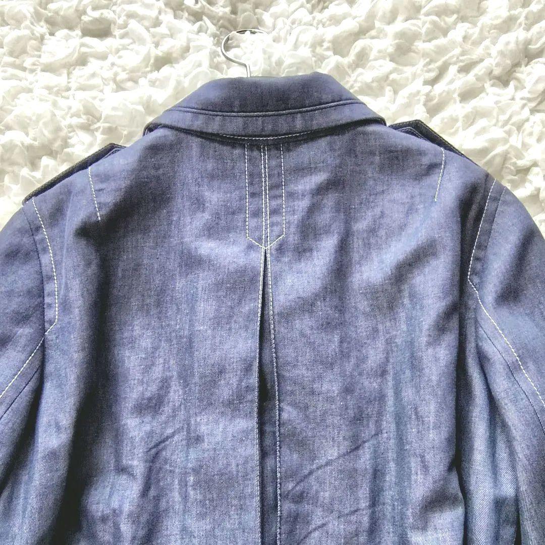 美品 COACH Lサイズ トレンチコート スプリングコート デニム ベルト