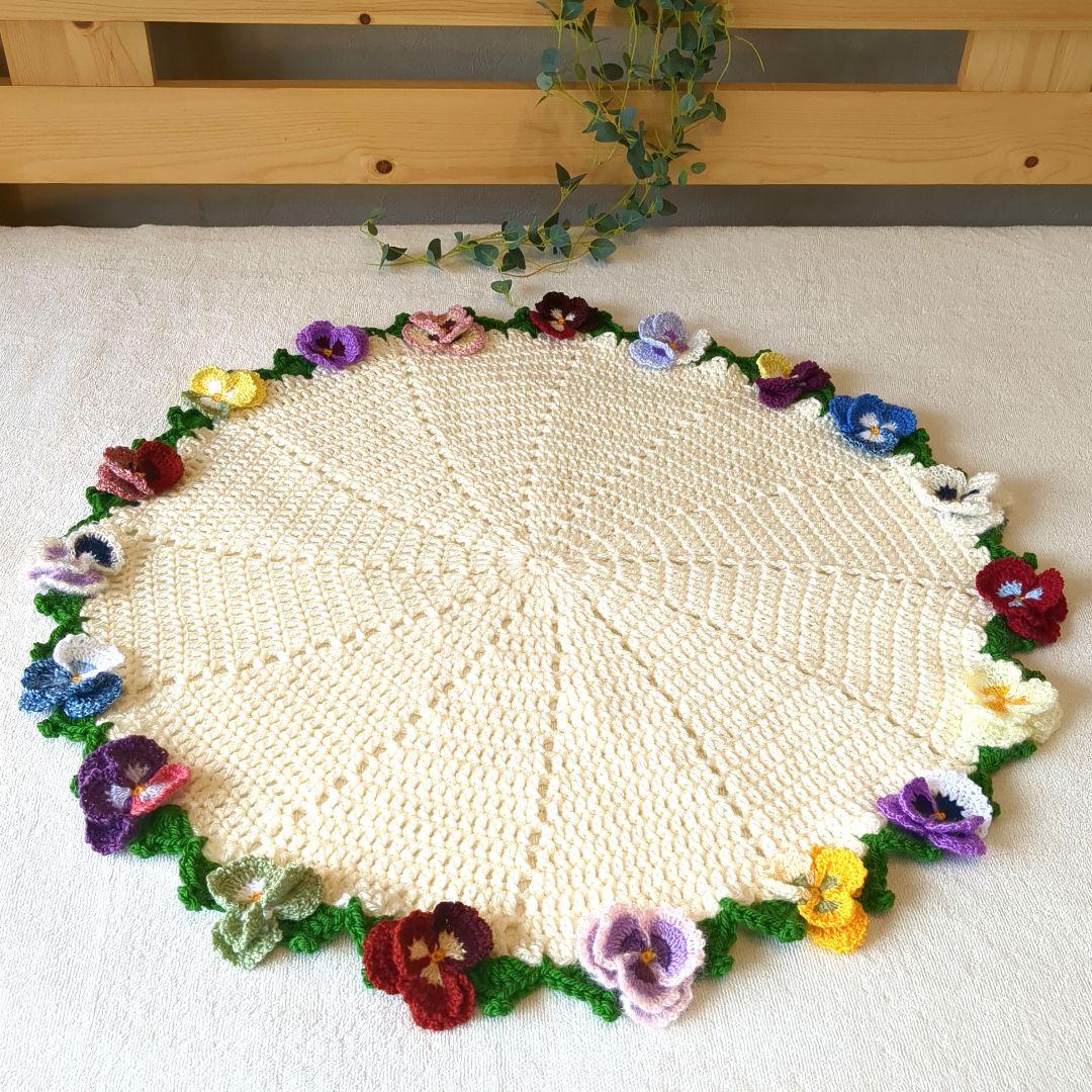 ブーケブランケット 花束ブランケット パンジー リボン - メルカリ