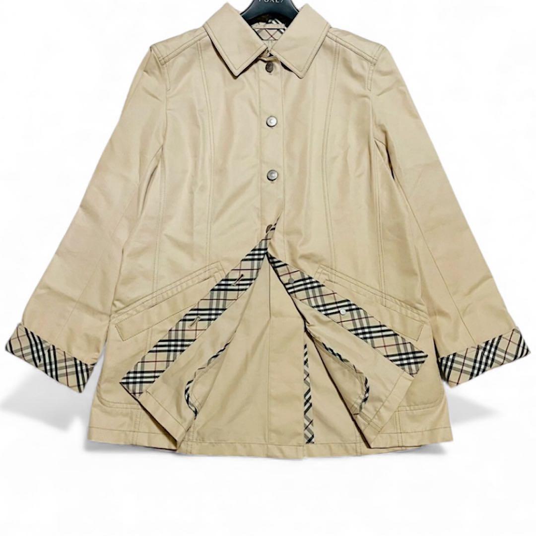 BURBERRY シャツジャケット シルク45% 【SIZE11 L相当】 広尾店】美品 バーバリー BURBERRY シャツジャケット コーチジャケット