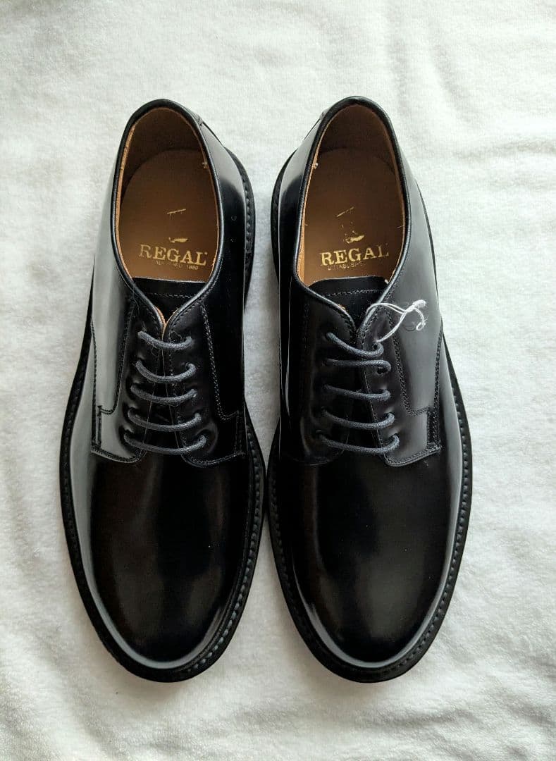 ⭐️JU13⭐️リーガル プレーントゥ ビジネスシューズ ブラック 25cm