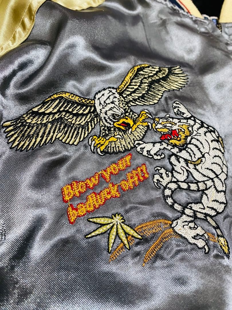 TEDMAN スカジャン 2面用 日本限定 別珍 サテン 鯉と波 unisex - メルカリ