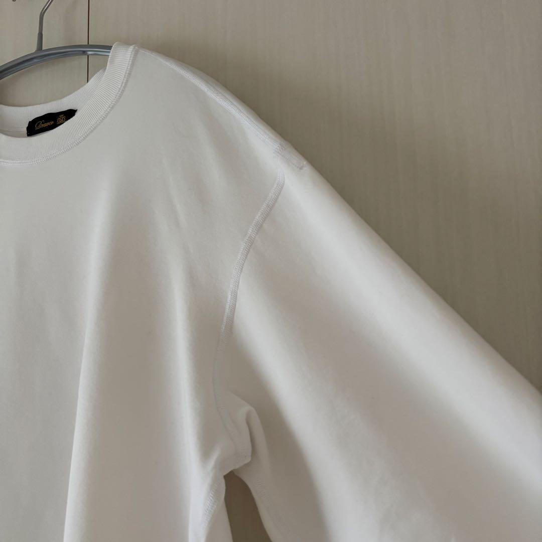 ドゥロワーDrawer トップス スウェット プルオーバー ロゴ刺繍 白 ぽ