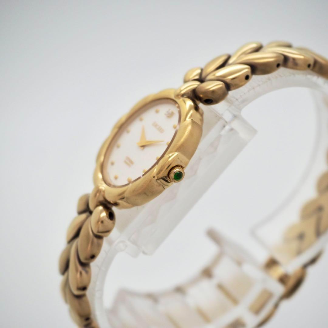 292 稼働【美品】CITIZEN エクシード 時計 1Pダイヤ オーバル SV