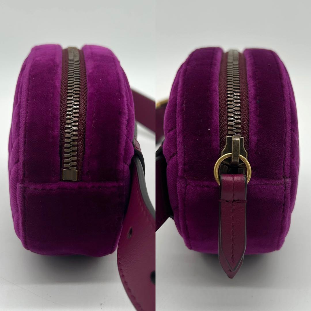 極美品】グッチ マーモント ベロア ボディバッグ ウエストポーチ