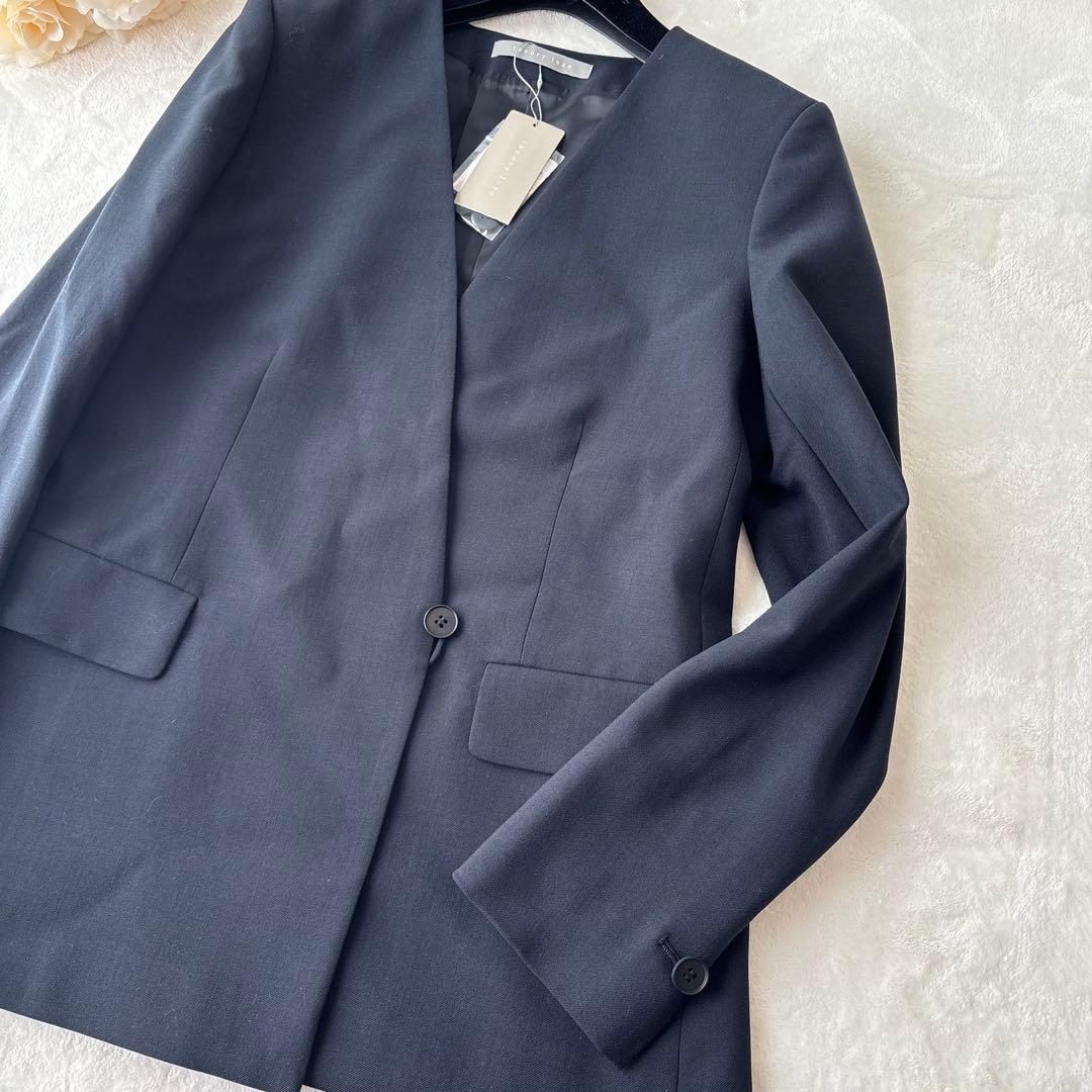 セオリーリュクス】ノーカラージャケット BRITTA VIMONT ネイビー