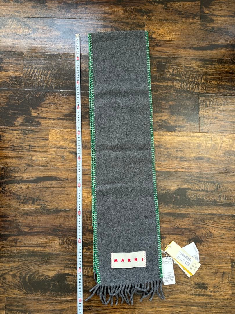 新品未使用　MARNI SCARF \"SODIUM\" グレー　マフラー