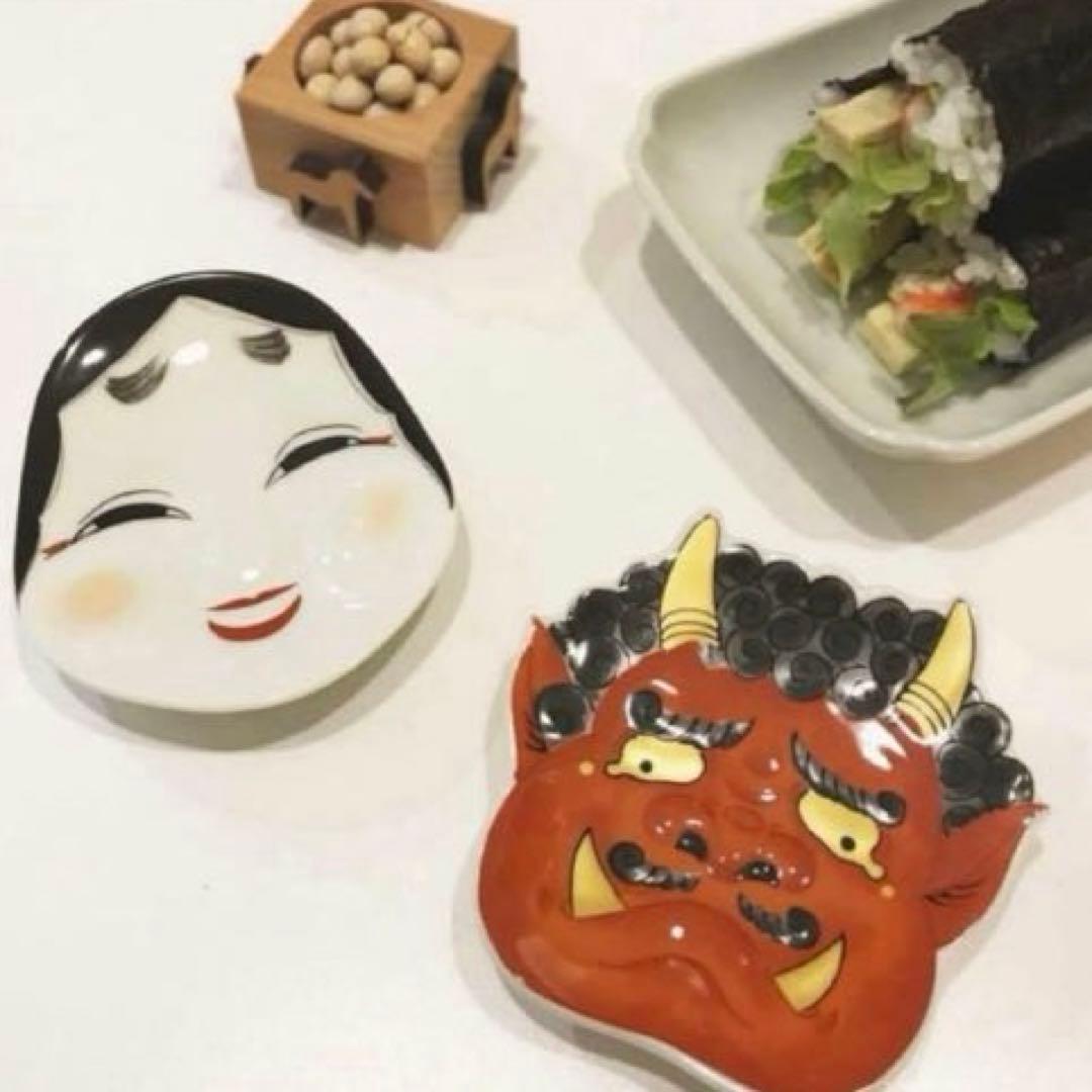 ☆売り切り価格☆】【新品】【大人気】有田焼幸楽窯 福鬼銘々皿2枚