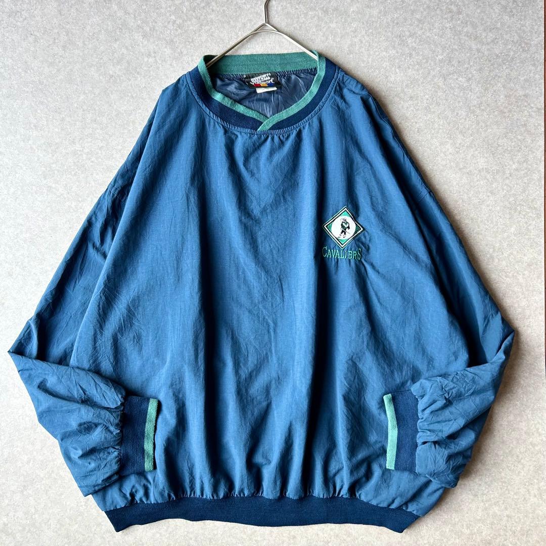 USA製✨ナイロンプルオーバー ヴィンテージ 古着 90s 大きめ 2XL 希少