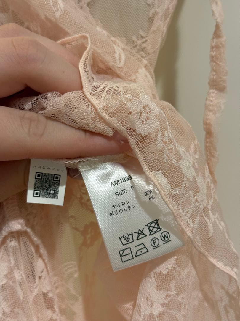 andmary Cereza lace mini dress pink - メルカリ