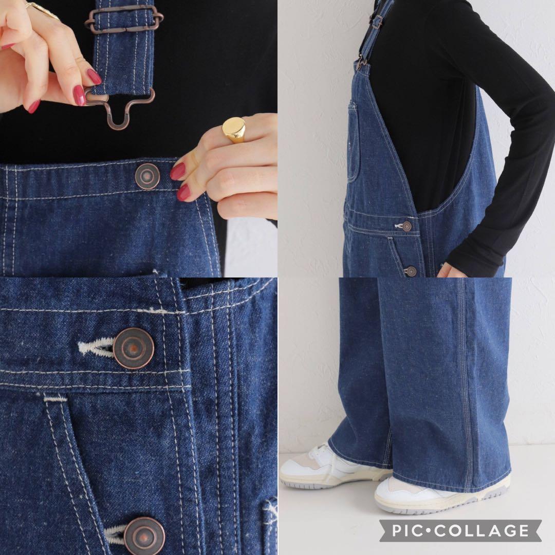 2023AWイエナ購入アンスクリアINSCRIREデニムオーバーオール30新品