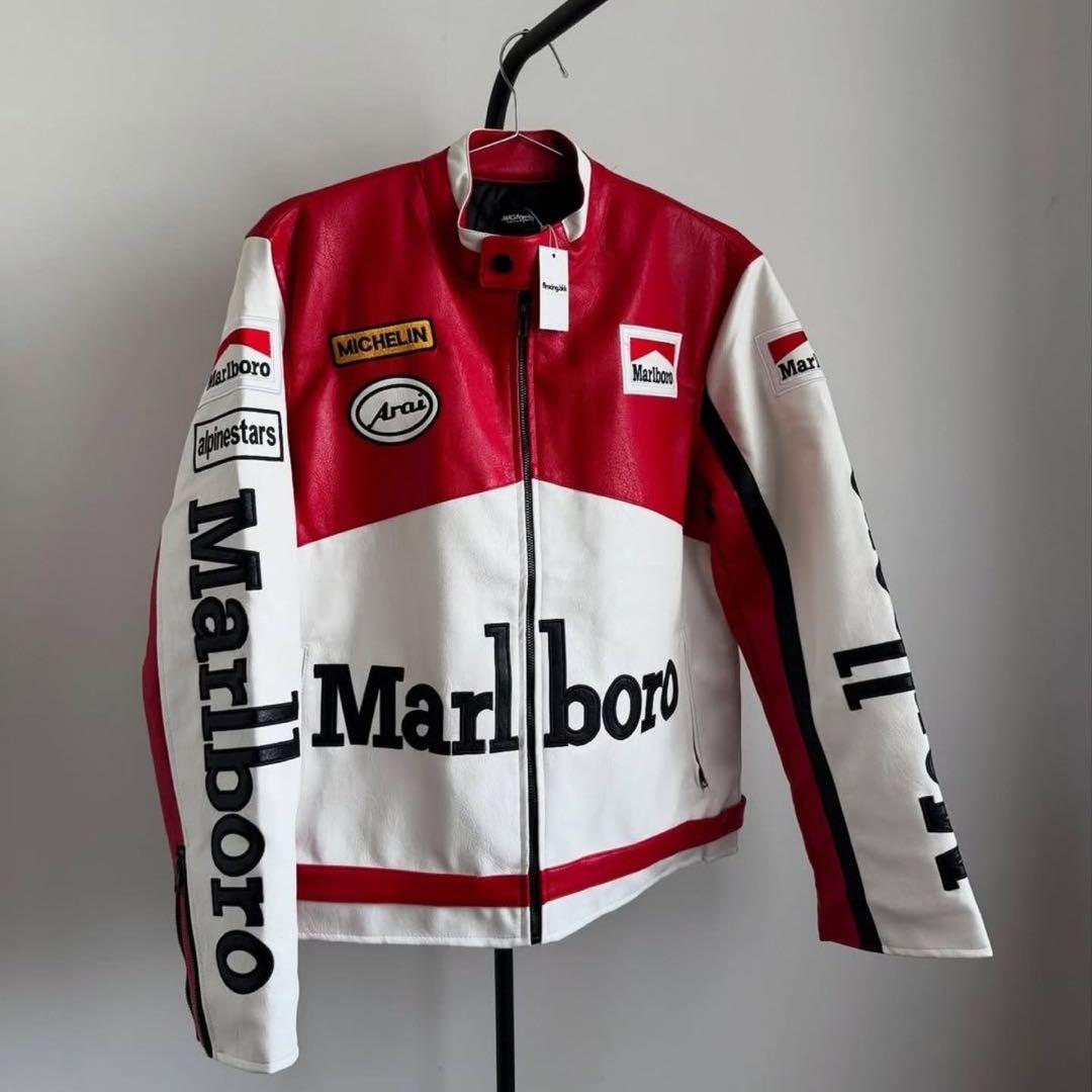 Marlboro レザー ジャケット Lサイズ ARAI マールボロ - メルカリ