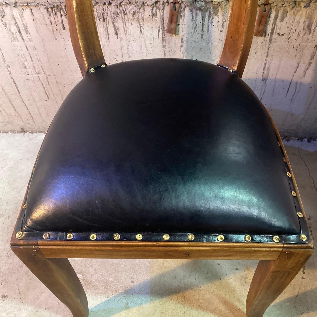 ダイニングチェア カリッジマーケット チーク材 イタリーノアーム