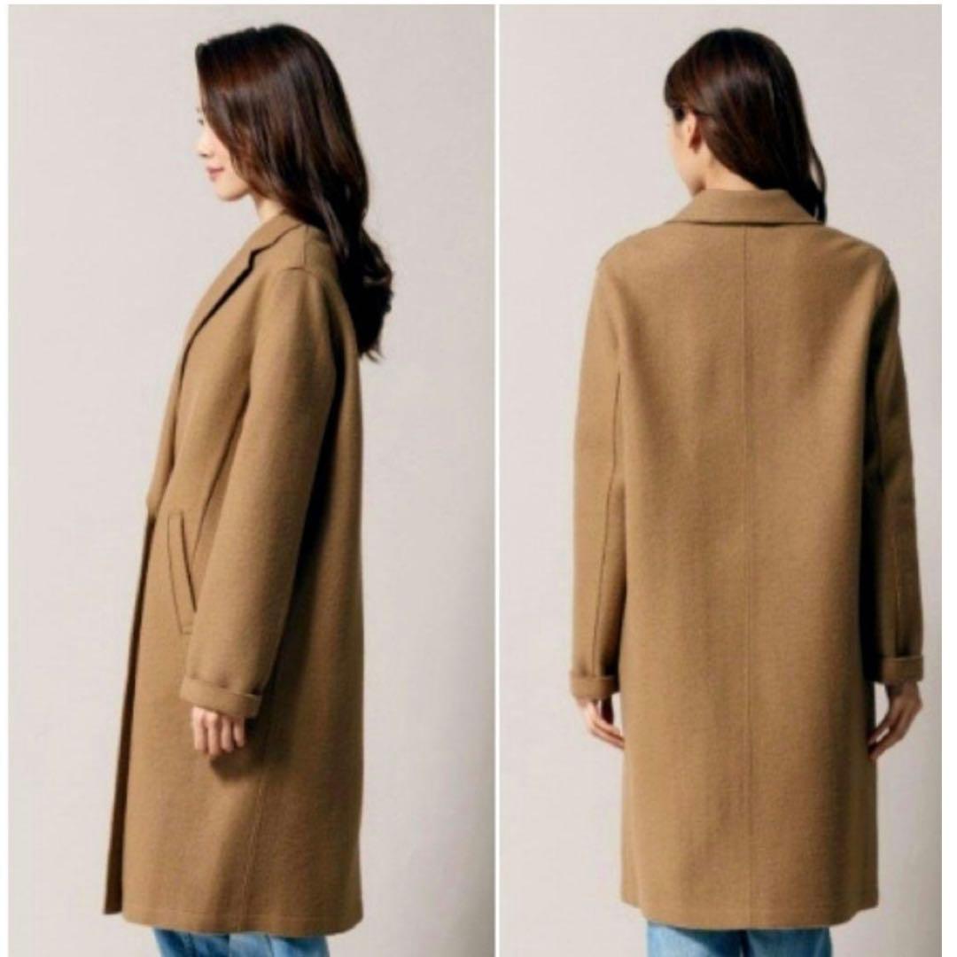 1度着用のみ美品 23区 リンクスミドルジャージーチェスターコート 近年