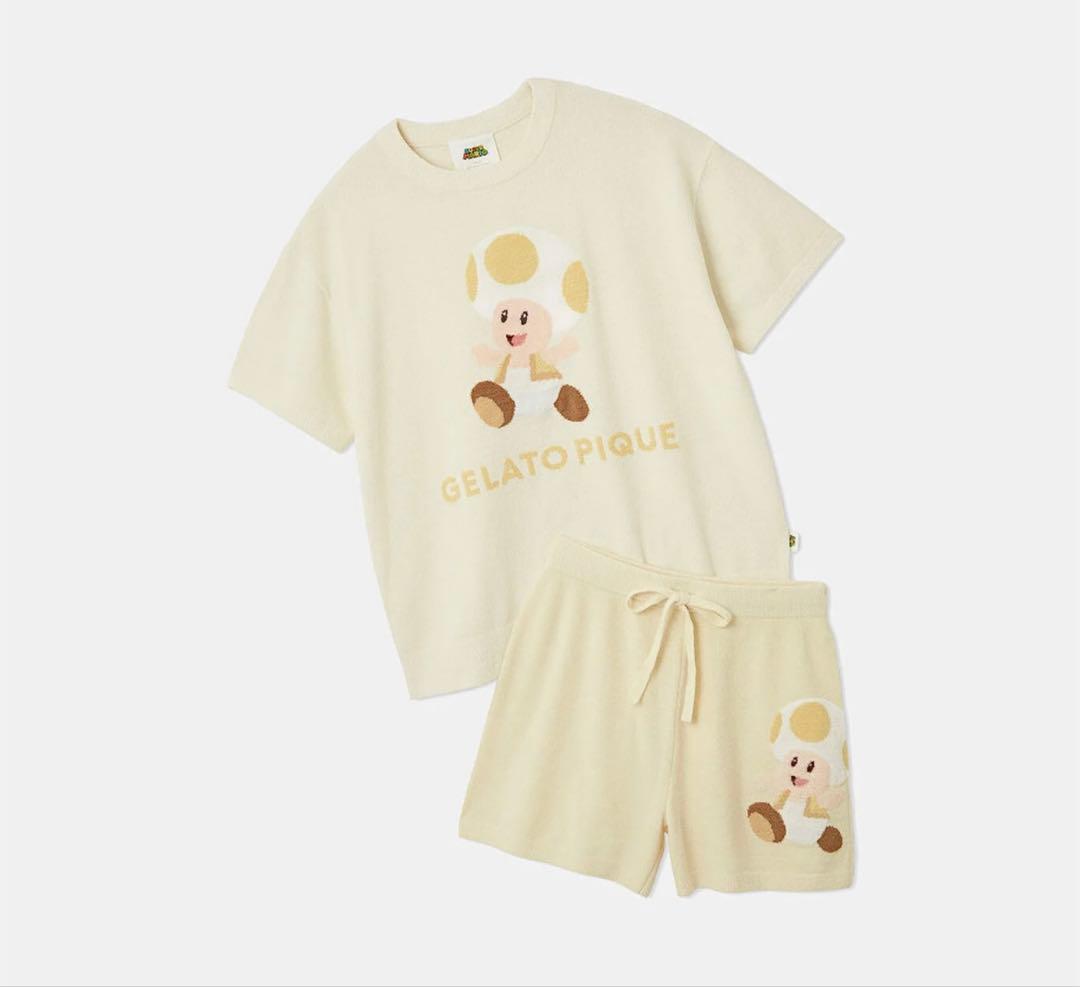 【新品タグ付き】gelato piqueジェラート ピケ　キノピオ　ルームウェア ジェラピケ × スーパーマリオ コラボルームウェア第3弾が国内11月10日