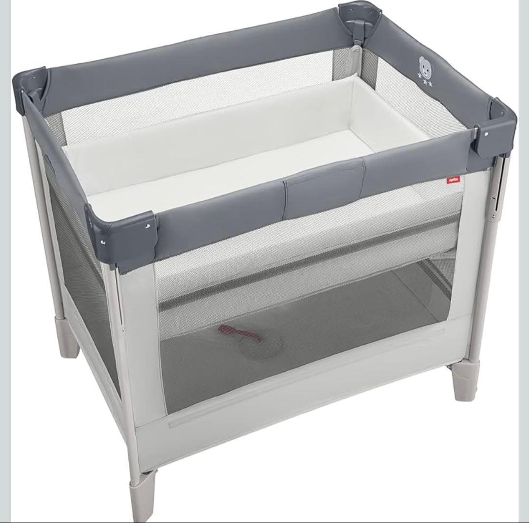 Aprica ココネルエアーAB グレーベアーGR 値下げしました アップリカ（Aprica） ココネルエアー AB ベビーベッド グレーベアー