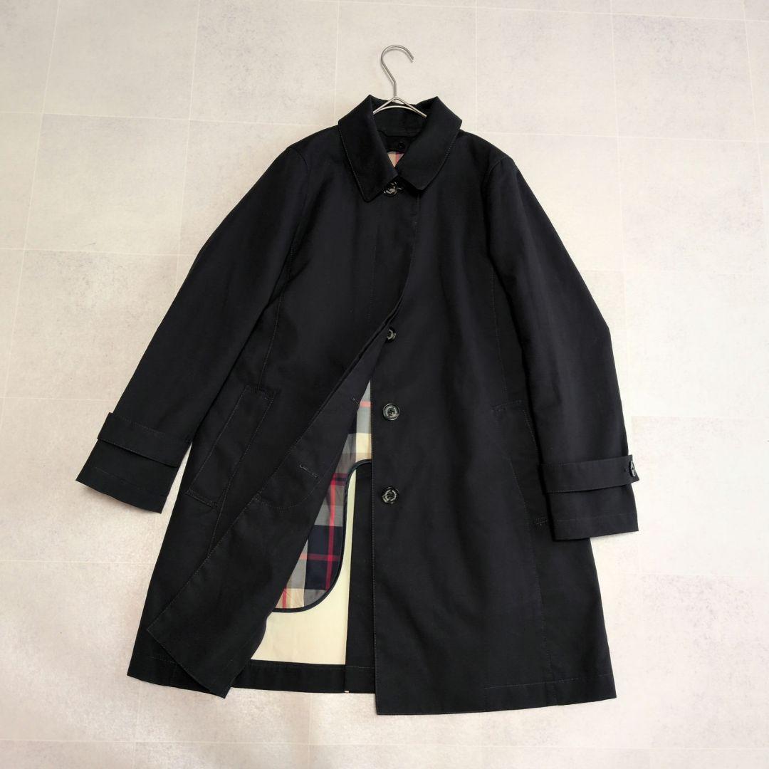 【極美品】マッキントッシュフィロソフィー ライナー付ステンカラーコート 36 紺 極美品✨ マッキントッシュ トロッター ステンカラー コート ライナー