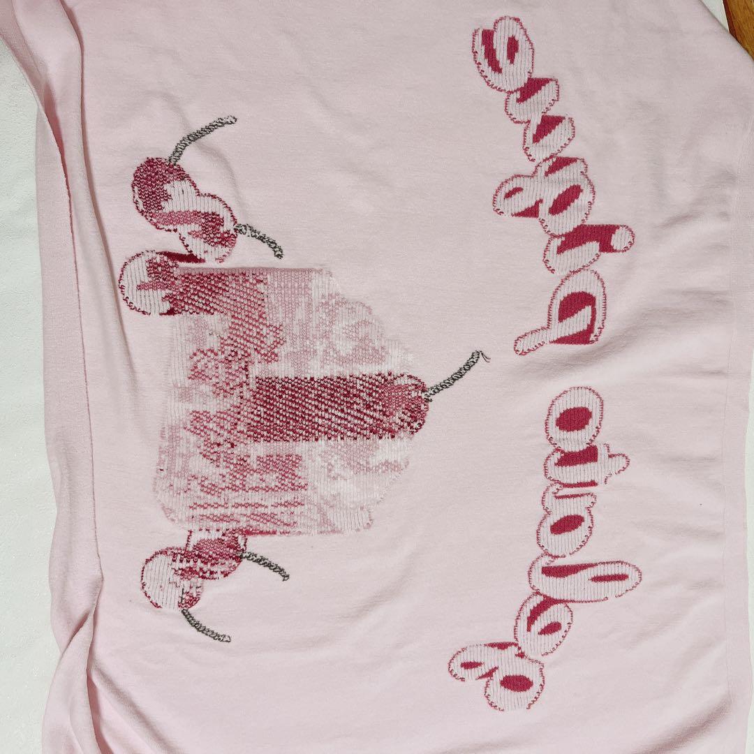 新品未使用ジェラートピケ HIGH CALORIモチーフブランケット チェリー