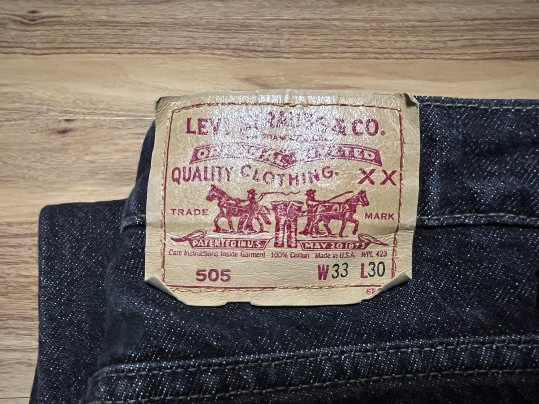Levis 505 ブラック ジーンズ W33 L30 先染め USA製 90's Levi's 505 BLACK JEANS MADE IN USA W33L30 リーバイス ブラック