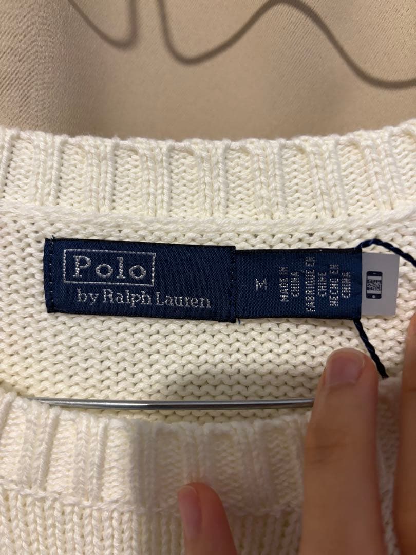 ラルフローレン カウボーイ フリンジ ホワイト ニット sizeM - メルカリ