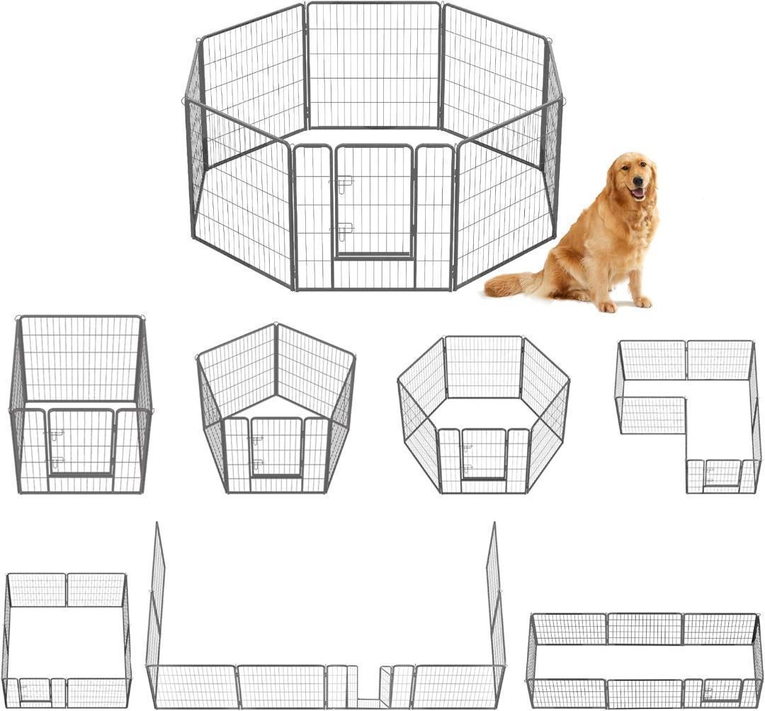 FEANDREA ペットサークル 大型犬用 中型犬用 PPK88G 高さ80cm Amazon | FEANDREA ペットサークル 大型犬用 中型犬用 ペットフェンス