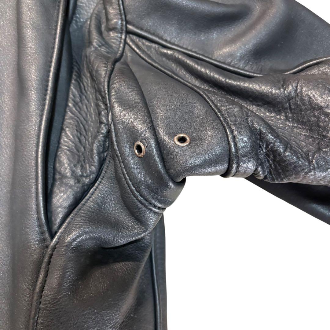 ショット 680 襟付 ライダースジャケット 42 黒 ライナー付 アメリカ製