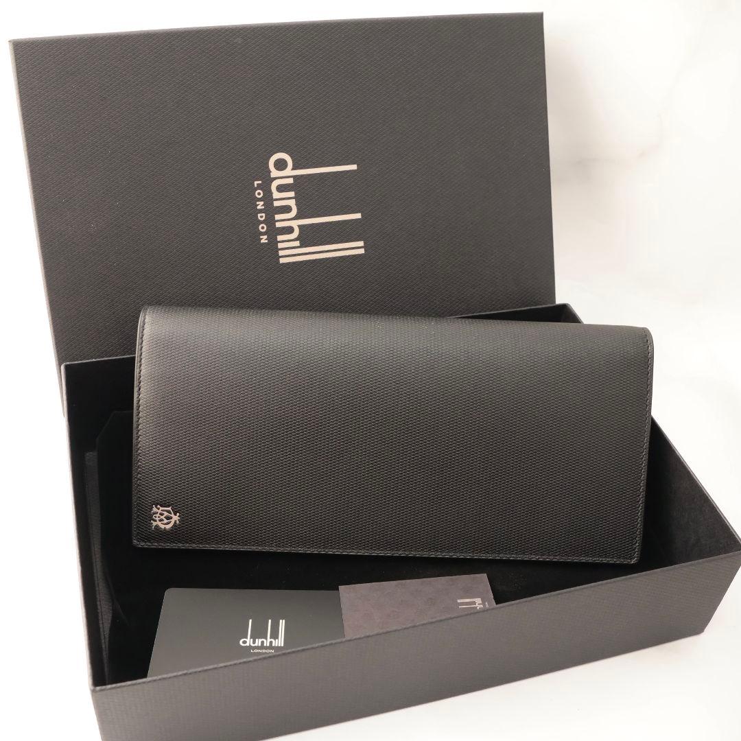 少し難有り dunhill ダンヒル 長財布 トラベルウォレット エンジンターン