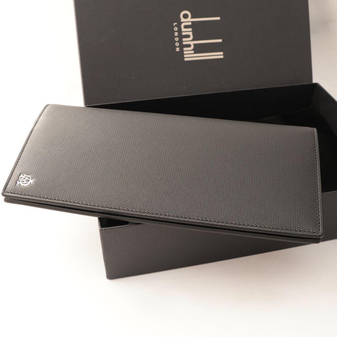 少し難有り dunhill ダンヒル 長財布 トラベルウォレット エンジンターン