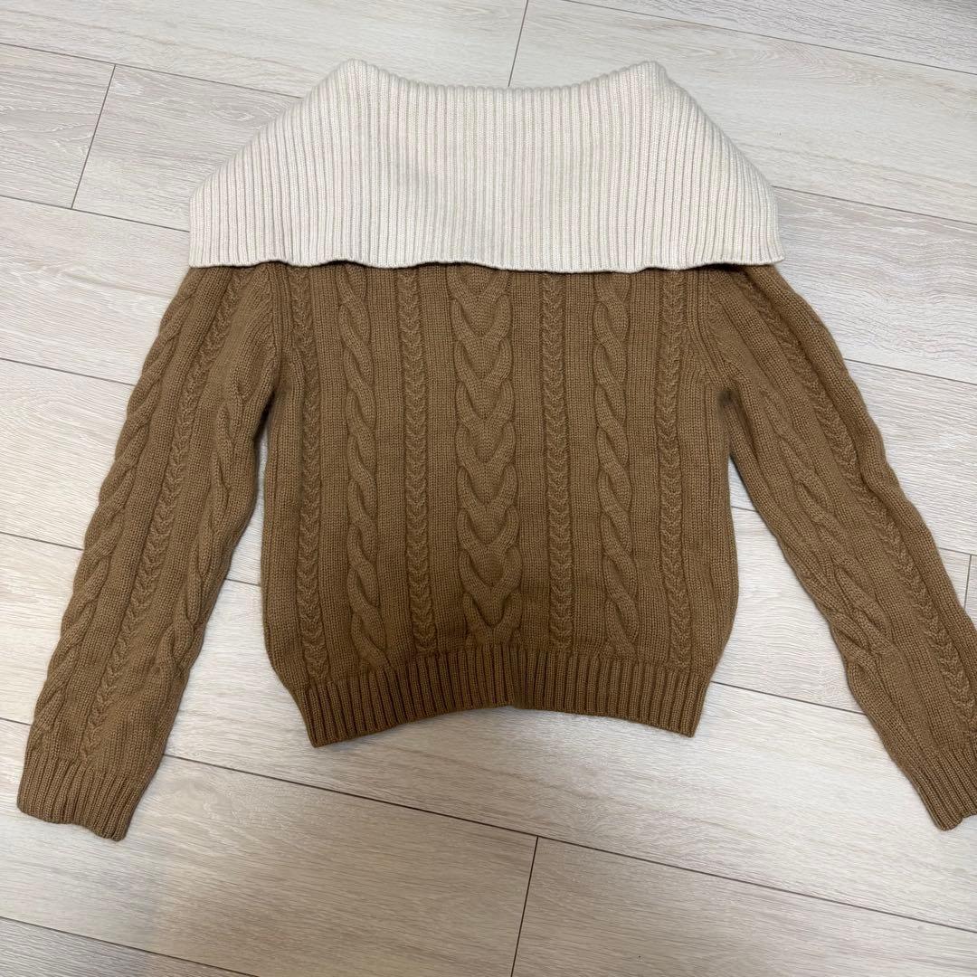 Sailor-Collar Cable Knit Pullover - メルカリ