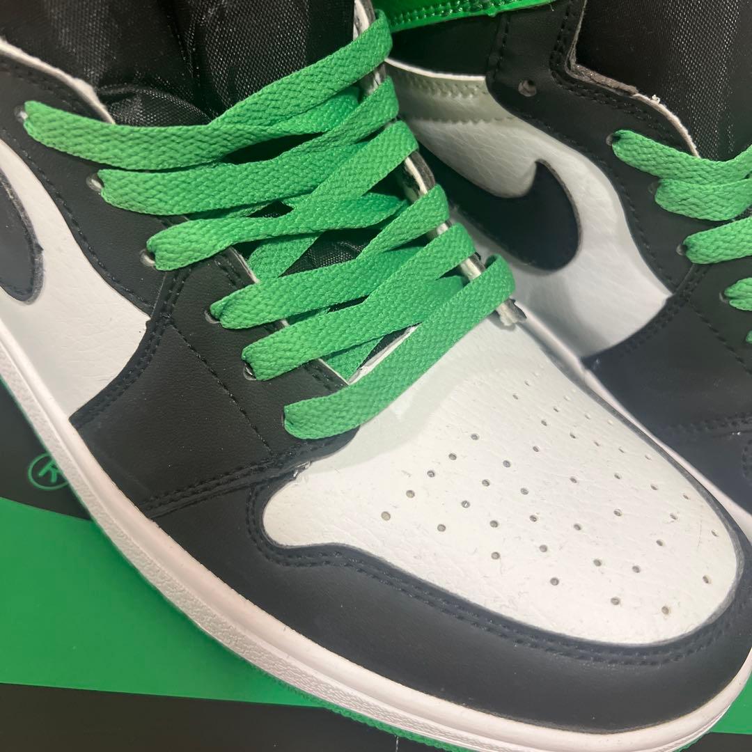 NIKE スニーカー ジョーダン メンズ 27.5cm グリーン ブラック