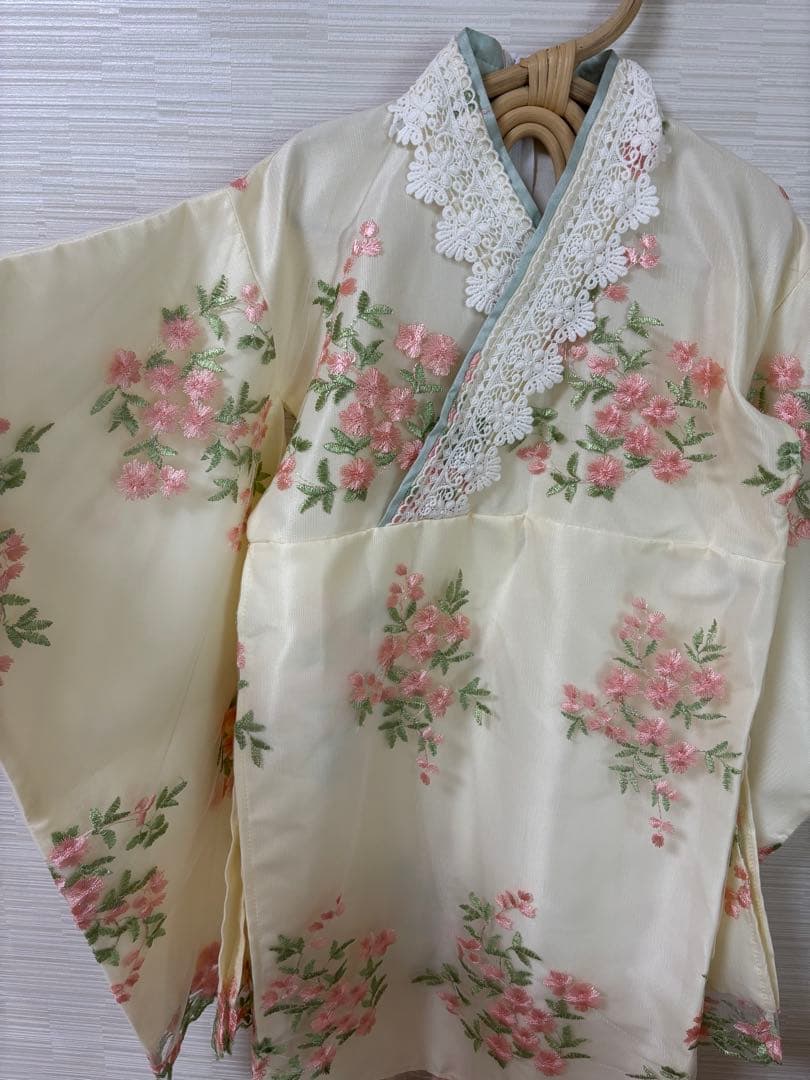 七五三 キャサリンコテージ 着物 桜色×ホワイト 100サイズ