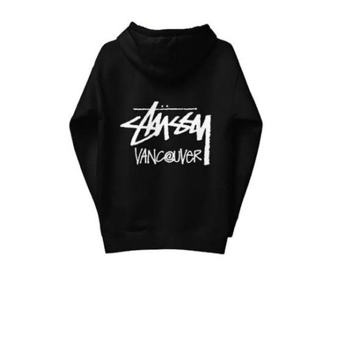 Stussy Vancouver ブラック フルジップパーカー 裏起毛 - メルカリ