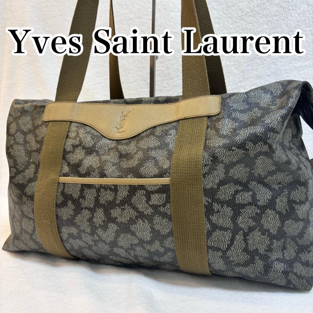 【希少✨】美品　イヴサンローラン ボストンバッグ　PVC 大容量 2026年最新】イヴ・サンローラン ボストンの人気アイテム - メルカリ