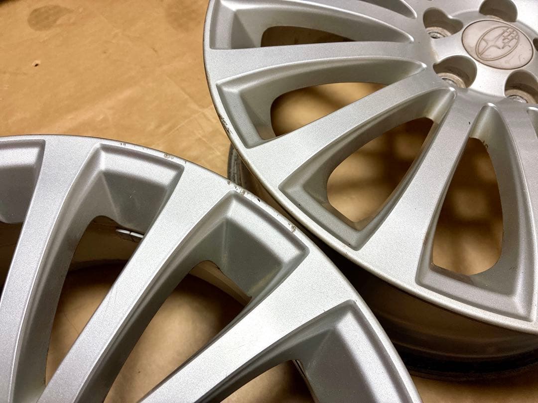 ②レガシィ 純正ホイール 18 7.5J+55 5穴 PCD100 BR9 BM