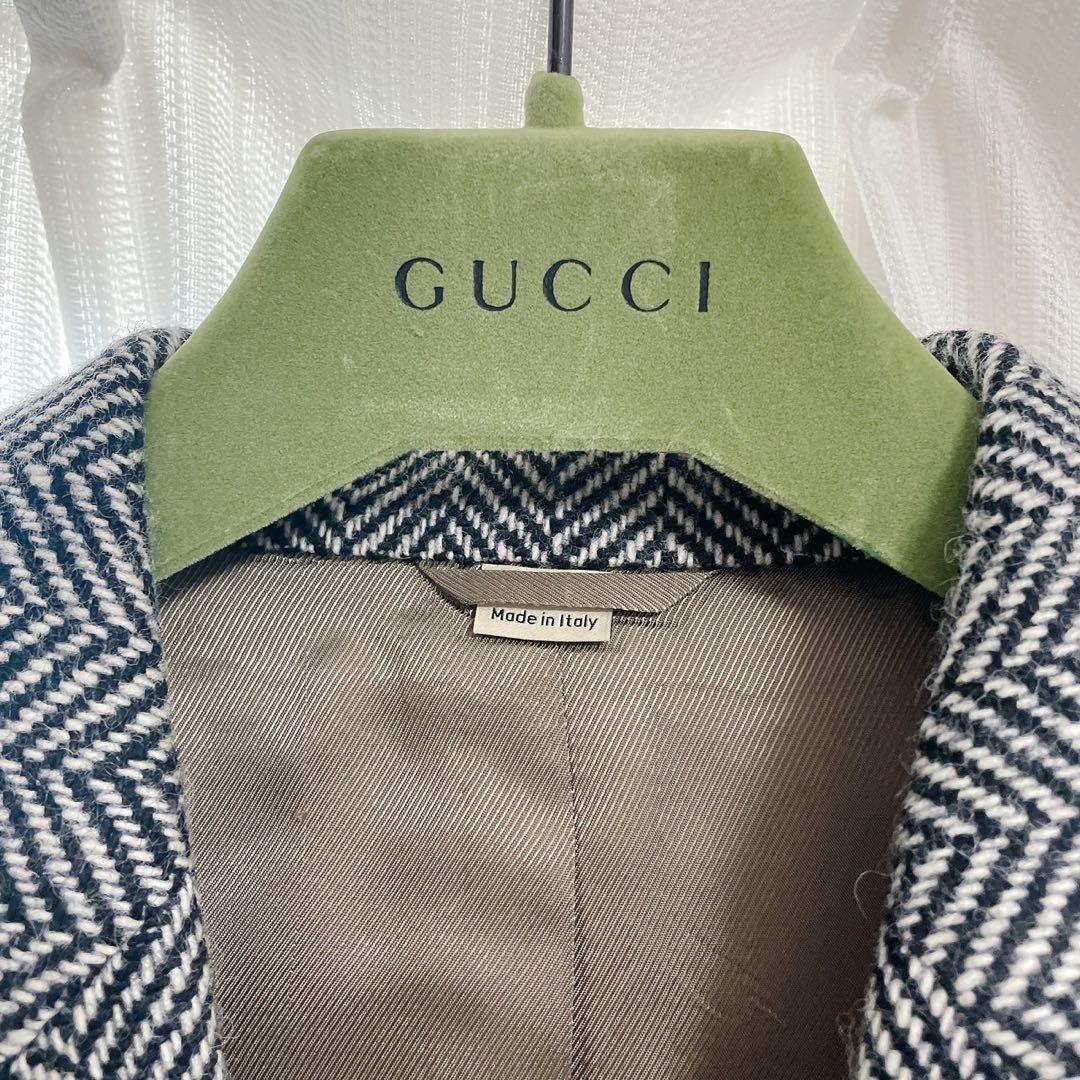 GUCCI HAHAHAコレクション ダブルブレスト ヘリンボーンコート - メルカリ