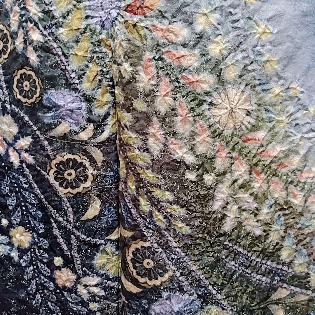 翠山工房 セット 金通し 辻ヶ花 辻が花 訪問着 落款 絞り 青 紫 水色