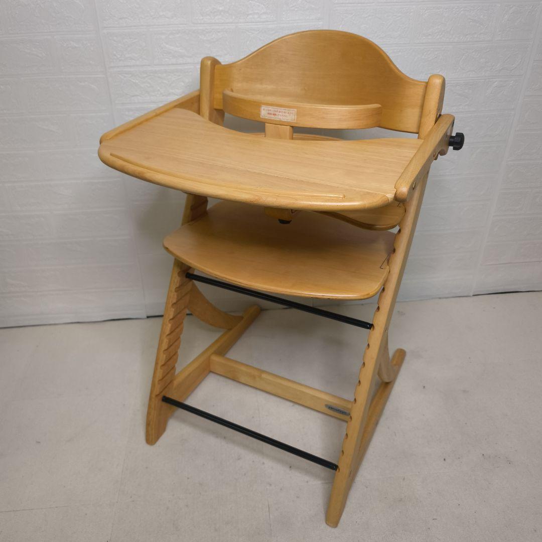 【美品】大和屋　すくすくチェアイーエス　テーブル&ガード付き　ハイチェア 大和屋 【yamatoya認定店】すくすくチェアGL テーブル＆ガード付 木製