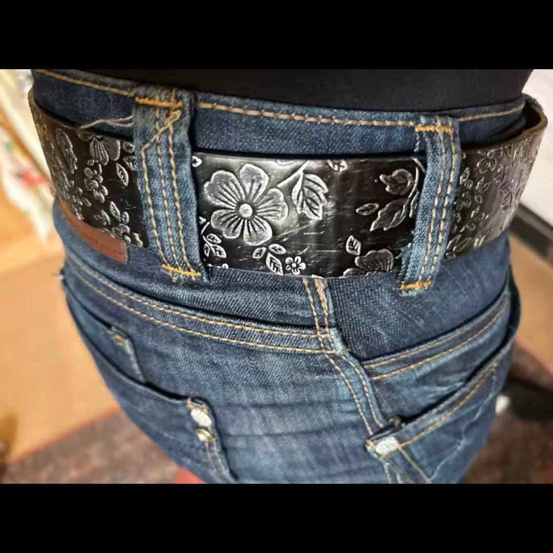 y2k フェアリーグランジ ウエスタン ハート ベルト ブラック