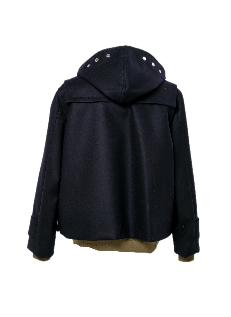 サイズ1 sacai 25AW ダッフル ネイビー メルトンダッフルコート - メルカリ