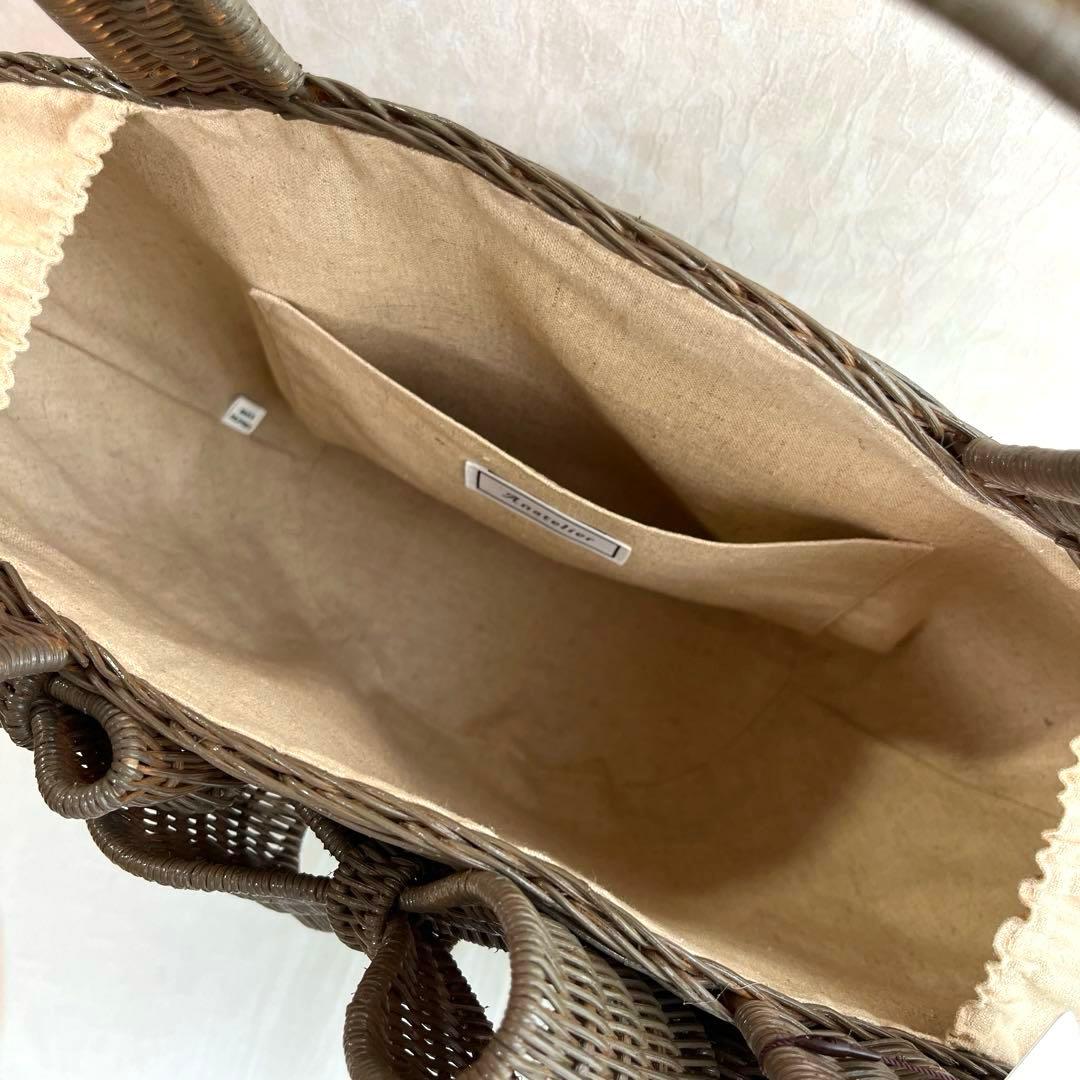 未使用保管品♡アナトリエ 籠バッグ ラタン かごバッグ リボンモチーフ