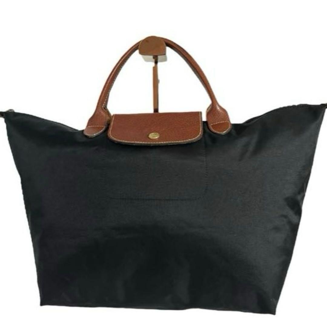 《極美品》ロンシャン　ルプリアージュ　バッグ 折り畳みトラベルバッグ　ボストン黒