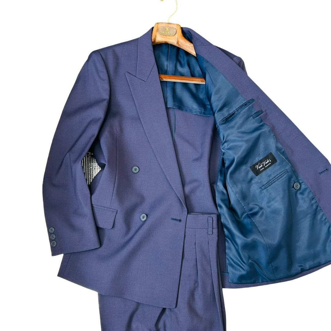 菅田将暉風 ダブルスーツ くすみパープル モヘア混 YA-M 90s レトロ