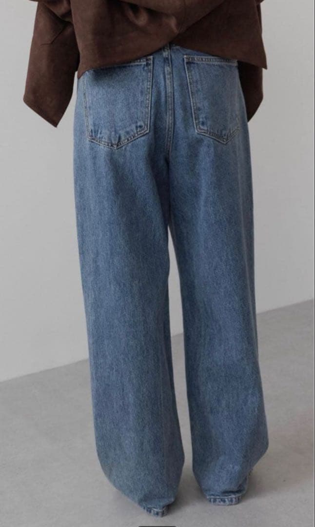 na.e ナエ Wide loose Jeans Deep Blue Sサイズ - メルカリ