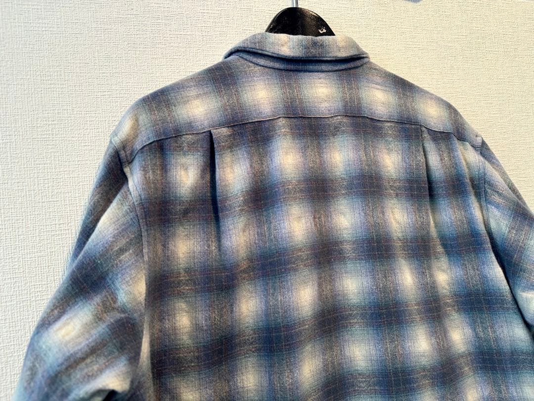 超スペシャル 60s ペンドルトン オンブレ チェック シャツ XL ブルー