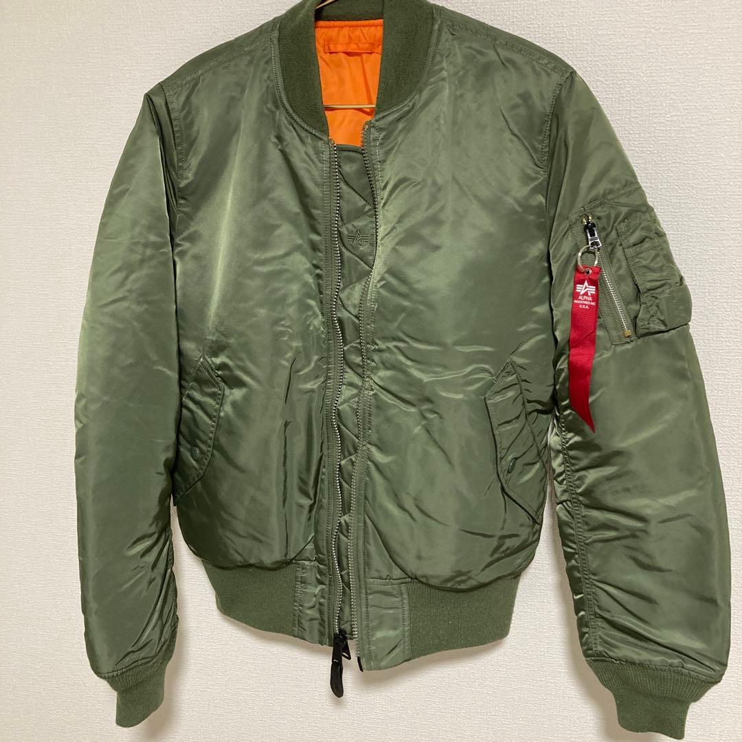 アルファ ALPHA MA-1 フライトジャケット グリーン 短丈 ミニタリー Alpha Industries（アルファ・インダストリーズ） ALPHA アルファ