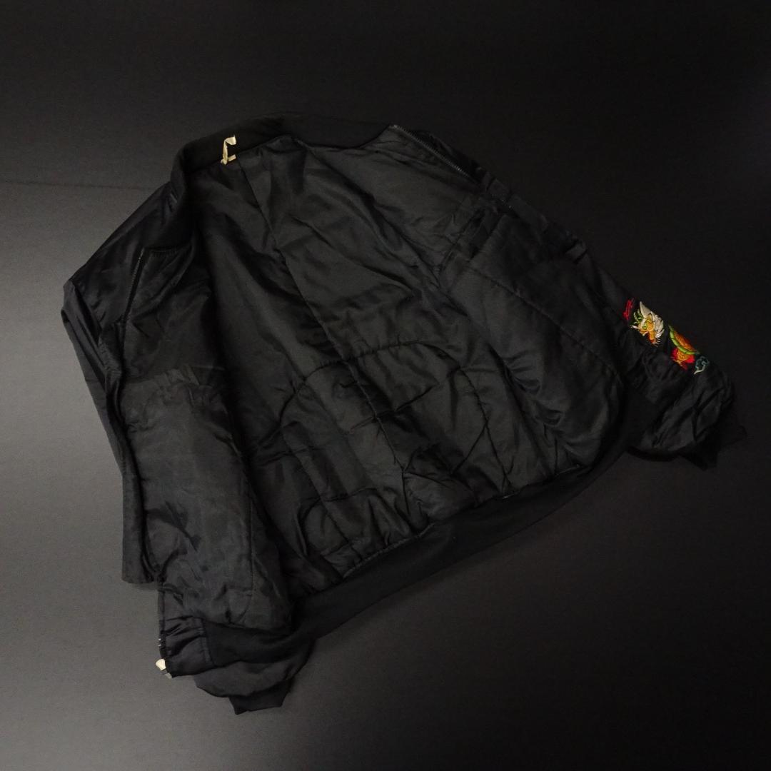スーベニアジャケット黒ドラゴン刺繍FAR EAST TOUR JAPAN 80s