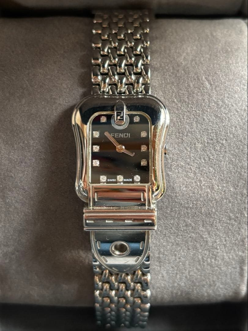 FENDI フェンディ 腕時計 3800L ダイヤインデックス シェル文字盤