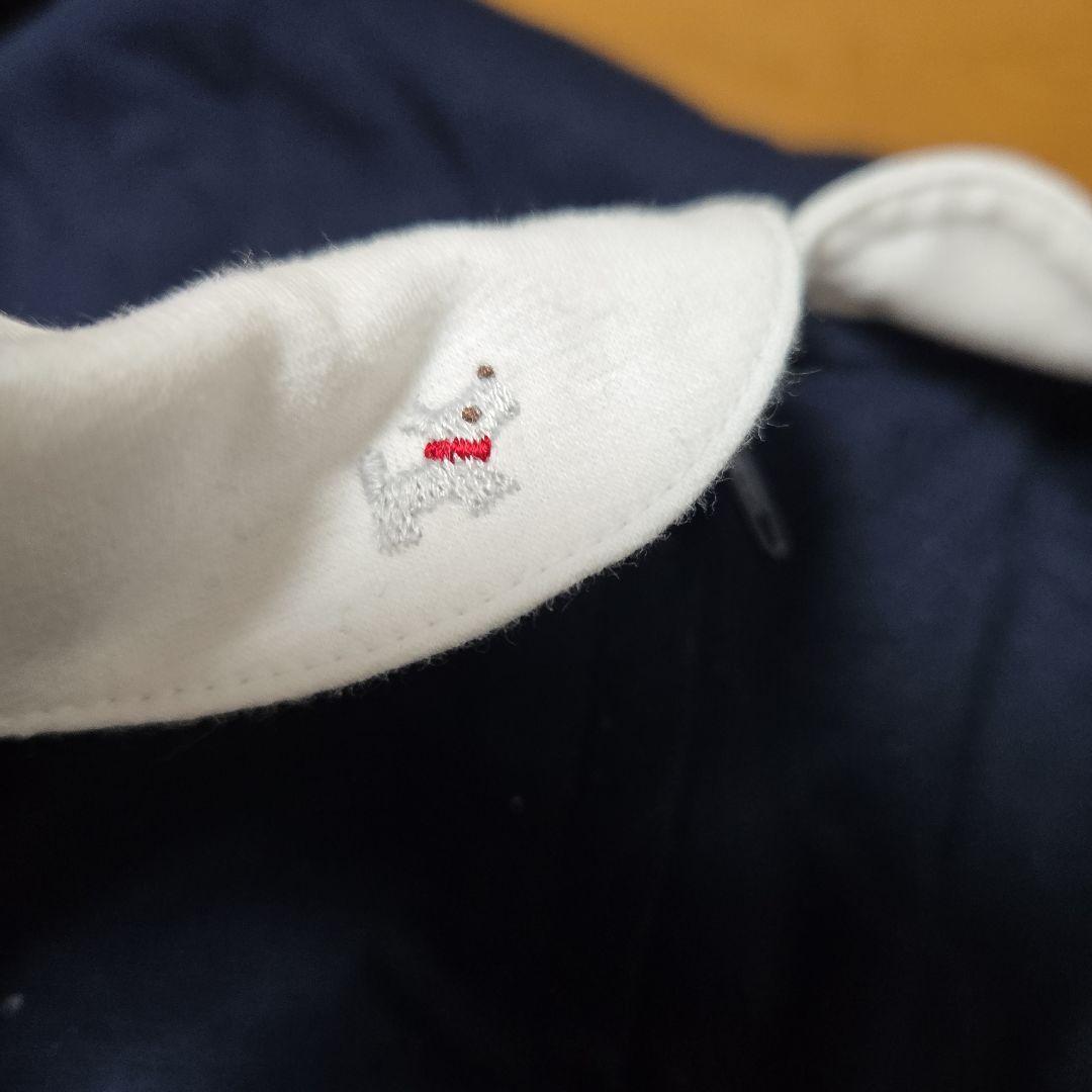 familiar ファミリア ネイビー 襟付きワンピース 犬の刺繍 80cm - メルカリ